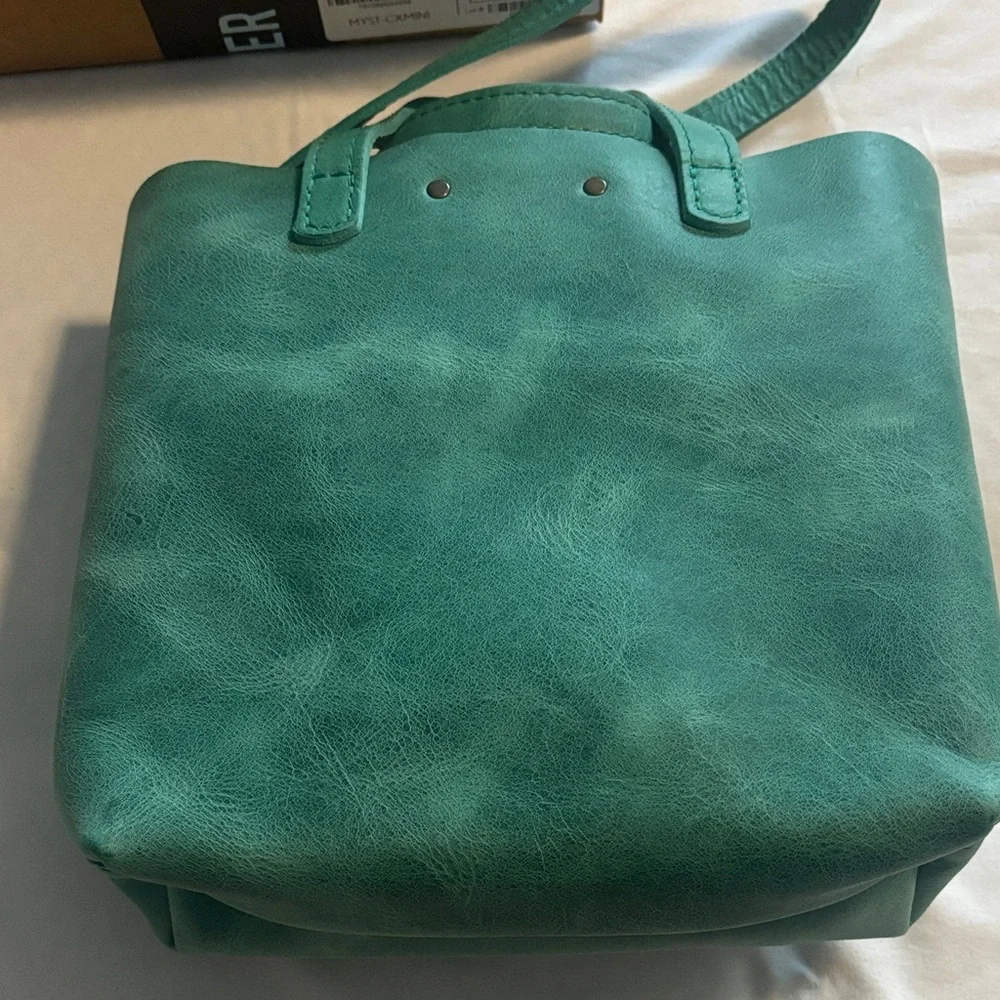 Portland Leather Mini crossbody tote IN REEF. NEW - Picture 4 of 8